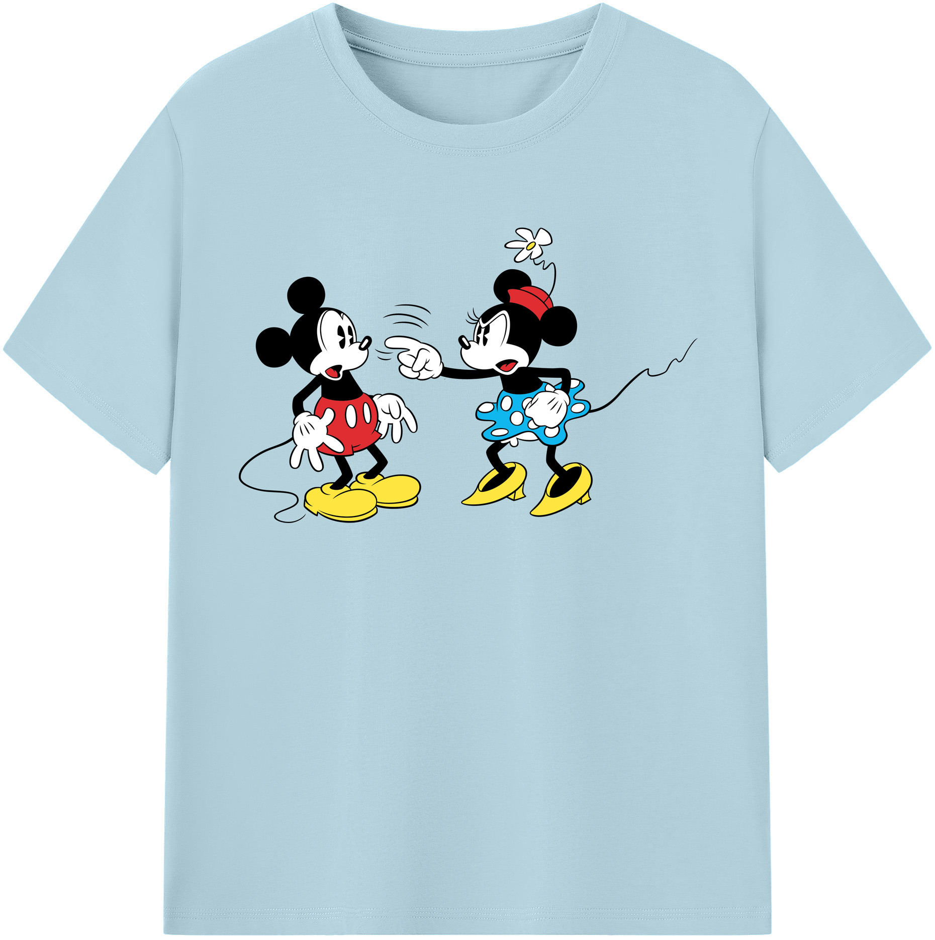 （画像用） ミッキーマウス Mickey Mouse 綿100％半袖Tシャツ（フロントプリント）